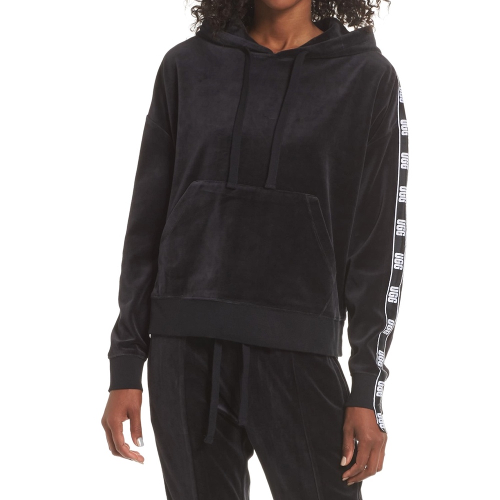 UGG IRIS TRACK JACKET VELOUR  BLACK